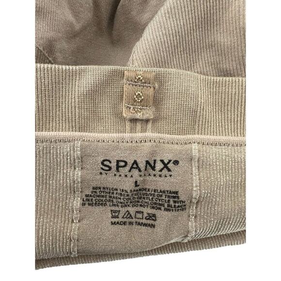 Spanx OnCore High Waist Mid-Thigh Shorts Soft Nude Womens Size Large - Picture 3 of 5